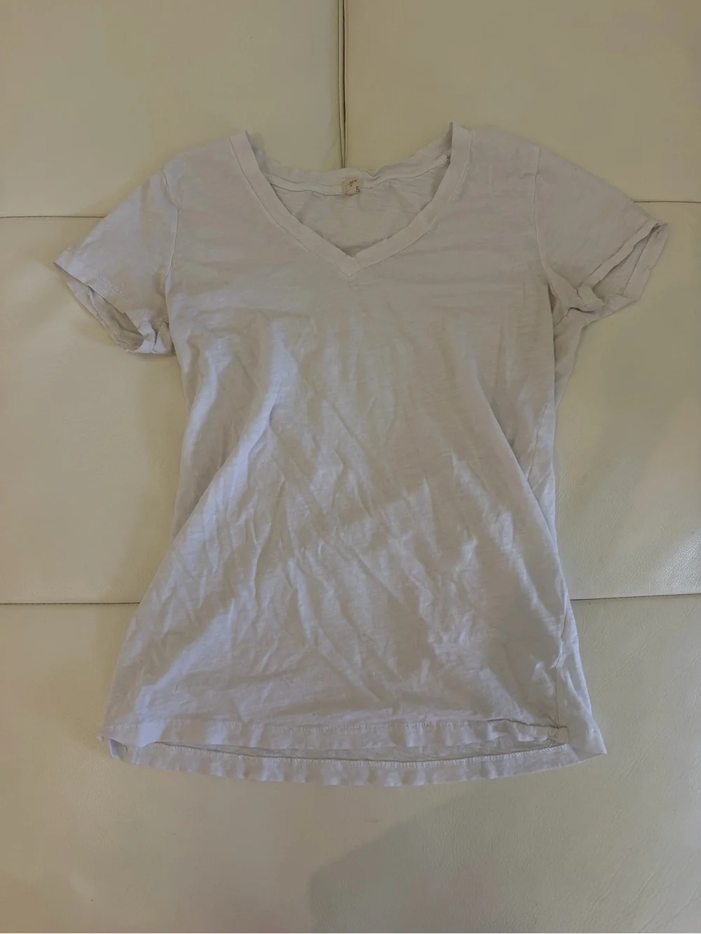 J. Crew Classic White V-Neck Short Sleeve Tee